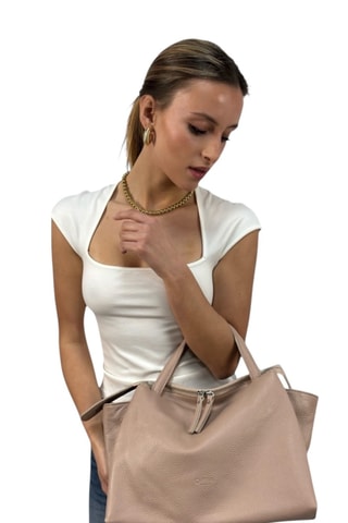Leren Handtas - Roze