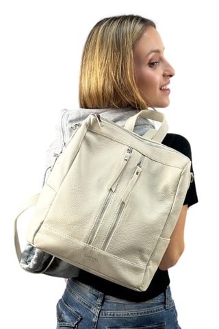 Leren Rugtas - Beige