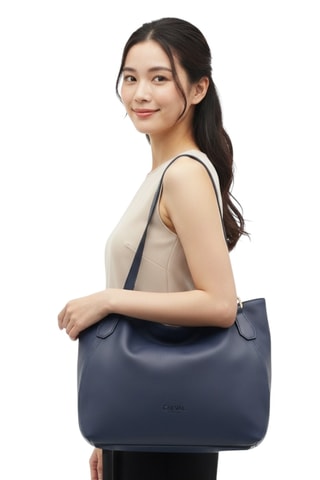 Leren Handtas - Blauw