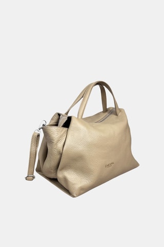 Leren Handtas - Beige