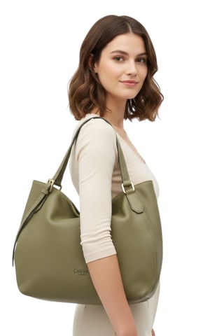 Leren Handtas - Groen