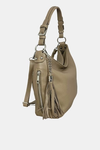 Leren Handtas - Beige