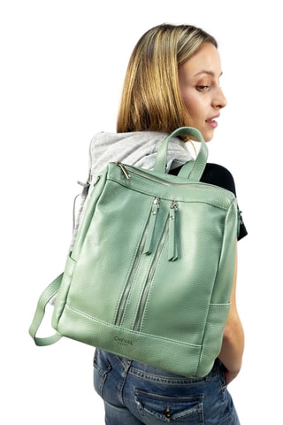 Leren Rugtas - Groen