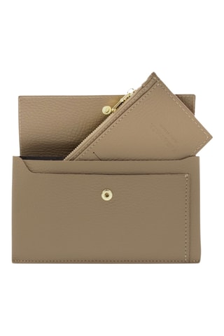 Leren Clutch en Pasjeshouder - Beige
