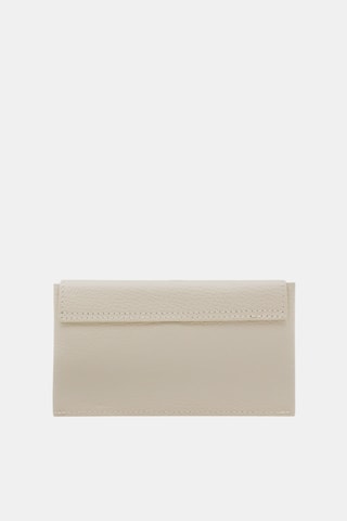 Leren Clutch en Pasjeshouder - Beige