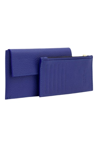 Leren Clutch en Pasjeshouder - Blauw