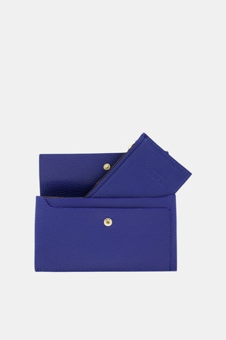 Leren Clutch en Pasjeshouder - Blauw