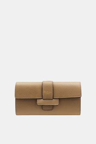 Leren Clutch - Beige