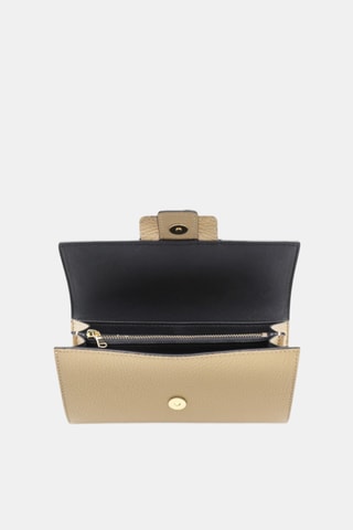 Leren Clutch - Beige