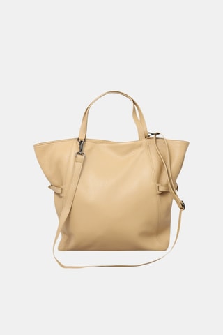 Leren Handtas - Beige