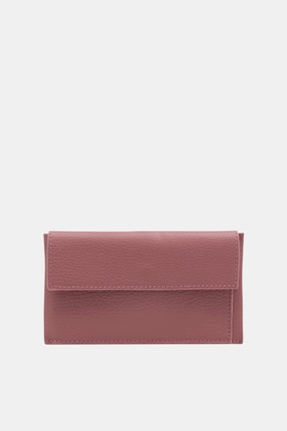 Leren Clutch en Pasjeshouder - Roze
