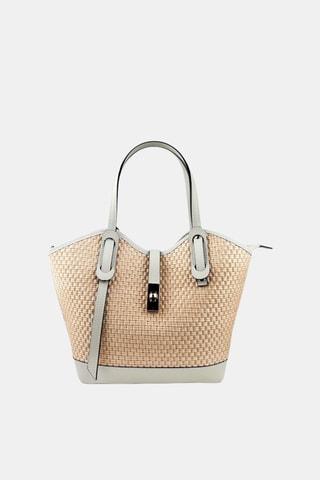 Leren Handtas - Beige
