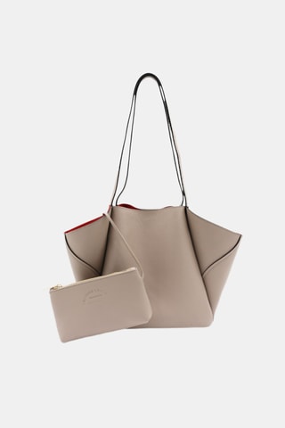 Leren Handtas - Beige