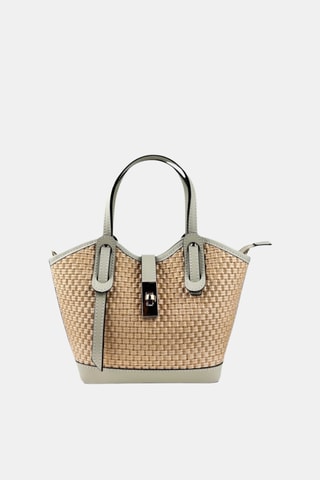 Leren Handtas - Beige
