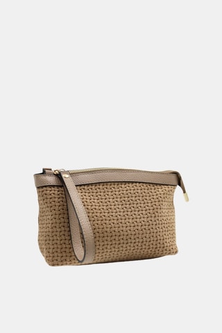 Leren Clutch - Beige