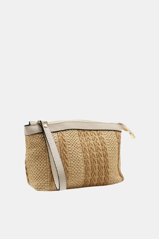 Leren Clutch - Beige