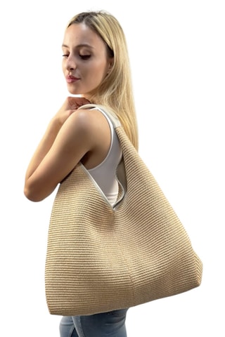 Leren Shopper - Beige