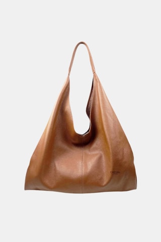 Leren Shopper en Clutch - Bruin