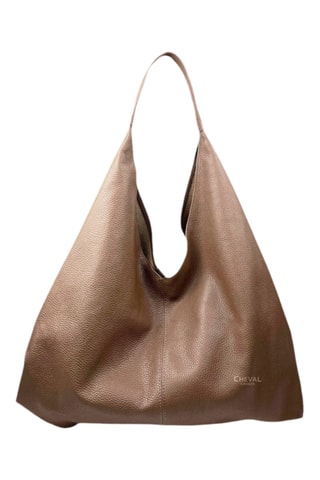 Leren Shopper en Clutch - Beige