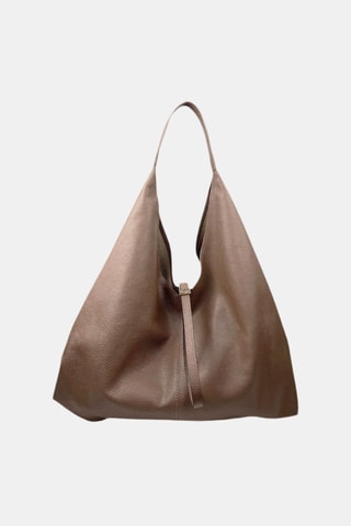 Leren Shopper en Clutch - Beige