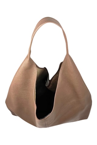 Leren Shopper en Clutch - Beige
