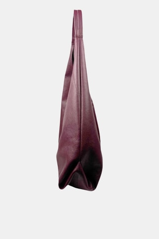 Leren Shopper en Clutch - Bordeauxrood