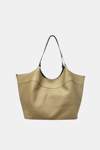 Leren Shopper - Beige