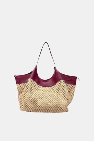 Leren Shopper - Paars