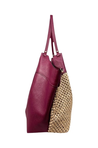 Leren Shopper - Paars