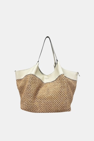 Leren Shopper - Beige