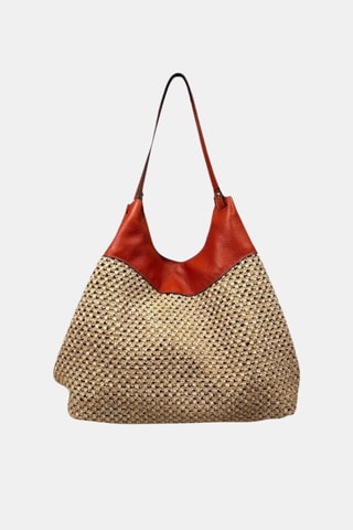 Leren Shopper - Oranje