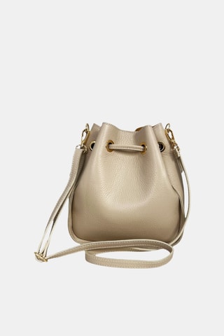 Leren Buideltas - Beige