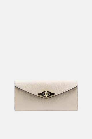 Leren Clutch - Beige