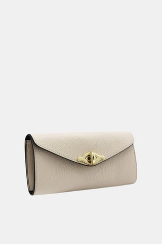 Leren Clutch - Beige