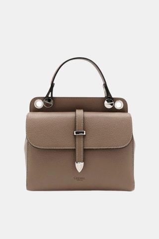 Leren Handtas - Beige