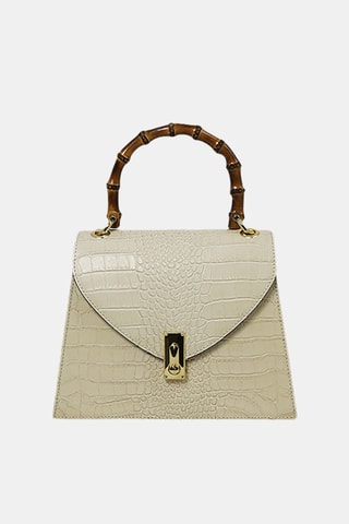 Leren Handtas - Beige