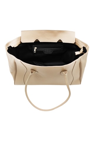 Leren Handtas - Beige