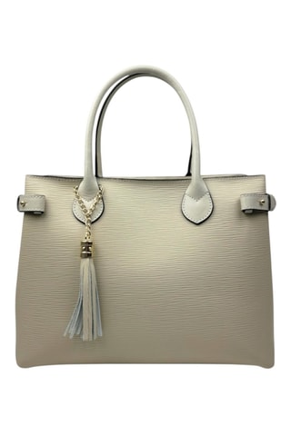 Leren Handtas - Beige