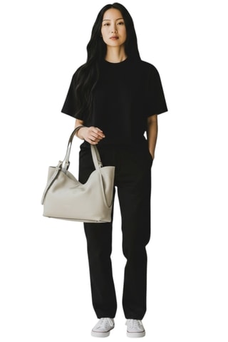 Leren Handtas - Beige