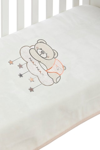 Couverture Raschell - 110 x 40 cm - Bleu et rose