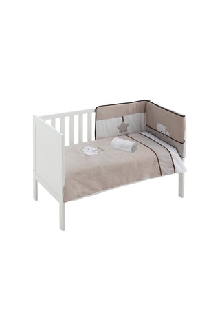 Lit et linge de lit Dreams - Dès la naissance - 5 pièces - Beige et blanc