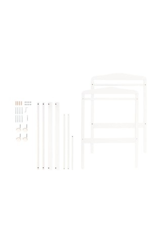 Berceau et linge de lit Très Chic - Dès la naissance - 6 pièces - Blanc et beige