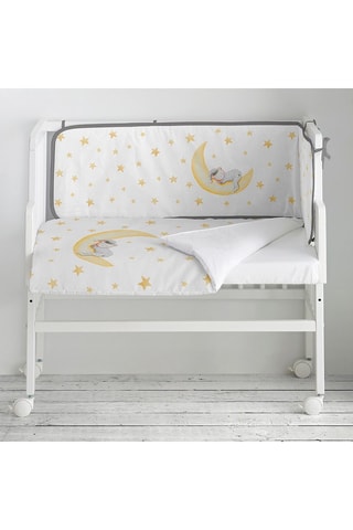 Berceau cododo en hêtre, couette et tour de lit Marlon Gris- Jusqu'à 9 mois - 15 kg - Gris