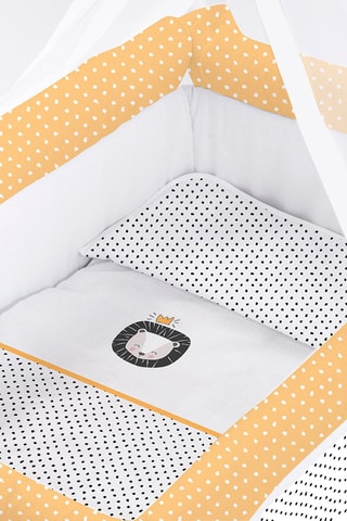 Berceau et linge de lit My Lion King - Dès la naissance - 5 pièces - Blanc et jaune