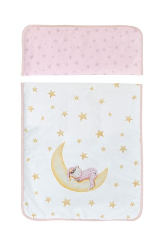 Berceau et linge de lit Marlon Night - Dès la naissance - 5 pièces - Blanc et rose