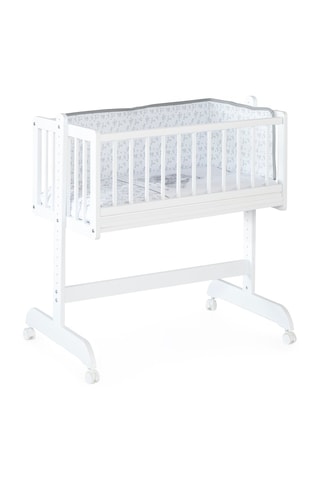 Mini berceau Cododo Carina - Jusqu'à 8 mois - Jusqu'à 15 kg - Blanc et gris