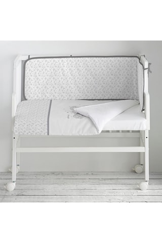Mini berceau Cododo Carina - Jusqu'à 8 mois - Jusqu'à 15 kg - Blanc et gris