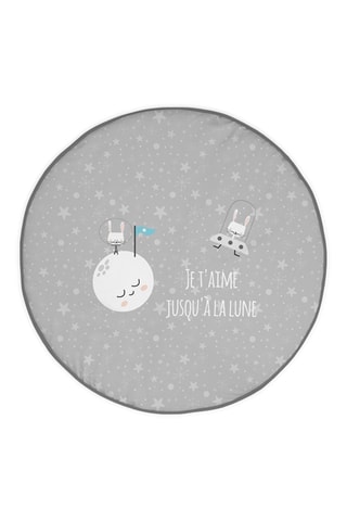 Tapis premier pas Space Rabbit - 90 x 90 x 2 cm - Gris