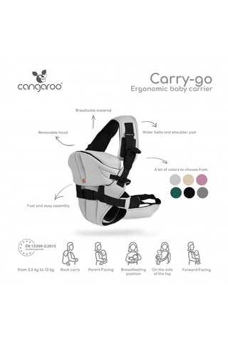 Porte-bébé Carry Go - Dès 3 mois - Jusqu'à 13 kg - Noir