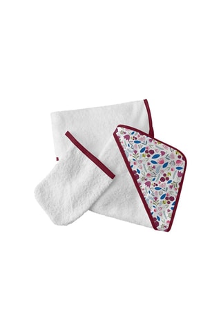 Sortie de bain et gant de toilette Dulces Sueños - 75 x 75 cm - Dès 24 mois - Blanc